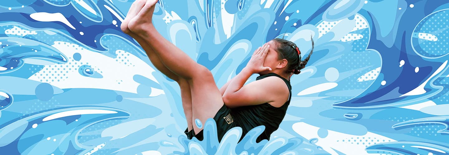 Image of a person making a splash in the water